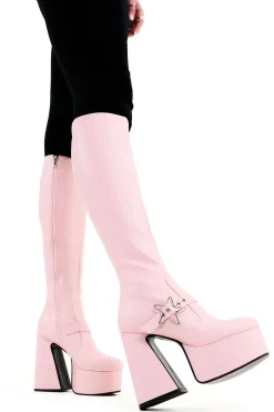 lamodawebsite I'M Your Star Platform Knee High Boots< Kniehoch