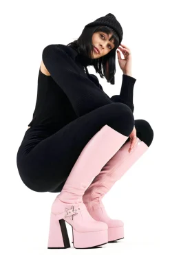 lamodawebsite I'M Your Star Platform Knee High Boots< Kniehoch