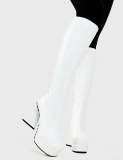 LAMODA Keepin' It Classy Platform Knee High Boots< Kniehoch