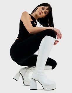 LAMODA Keepin' It Classy Platform Knee High Boots< Kniehoch