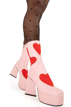 lamodawebsite Letter To My Lover Platform Ankle Boots< Knochel