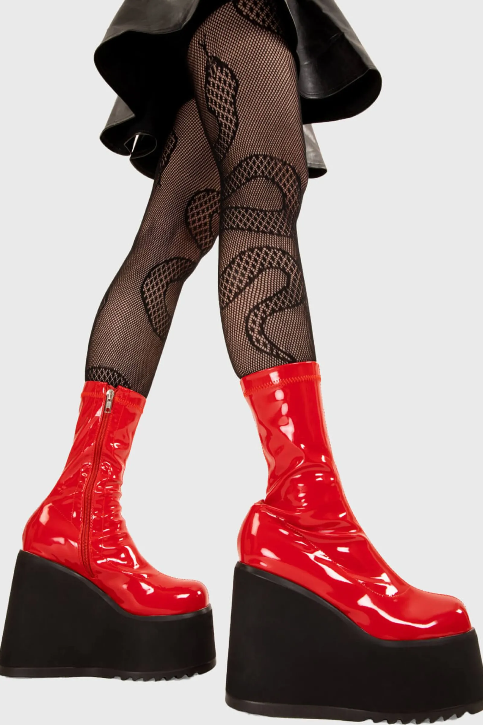 lamodawebsite Lights Out Chunky Platform Ankle Boots< Knochel
