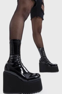 lamodawebsite Lights Out Chunky Platform Ankle Boots< Knochel