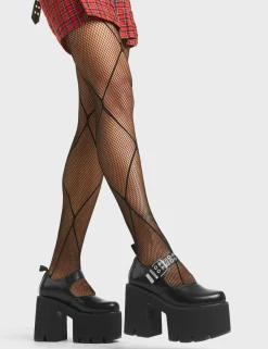LAMODA Lonely Eyes Chunky Platform Mary Jane Shoes< Mary Janes