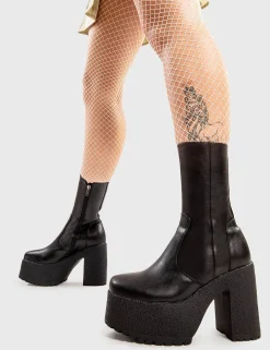 LAMODA Mannequin Worthy Platform Ankle Boots< Knochel