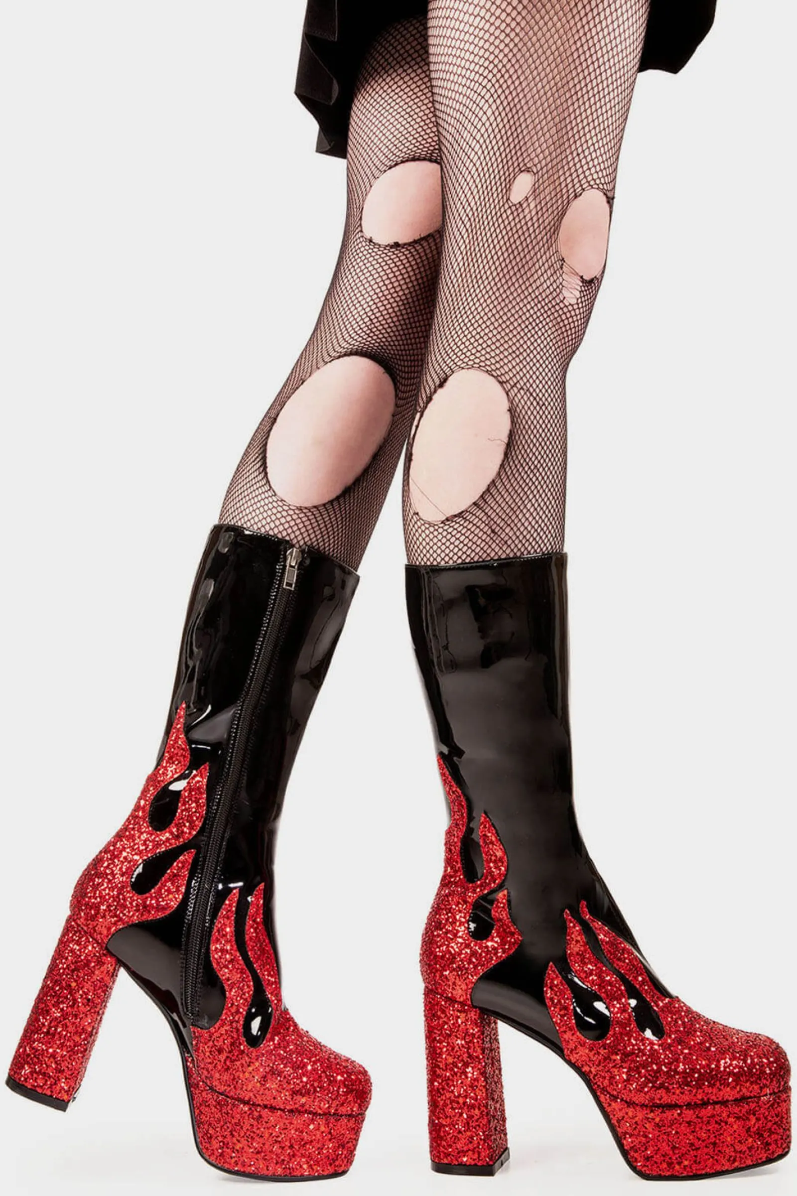 lamodawebsite Miami Platform Calf Boots< Kalb