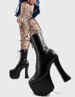 LAMODA Need To Know Platform Ankle Boots< Knochel
