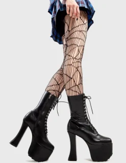 LAMODA Need To Know Platform Ankle Boots< Knochel
