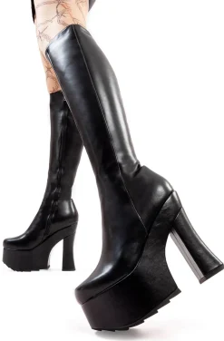 lamodawebsite Night Vision Platform Knee High Boots< Kniehoch