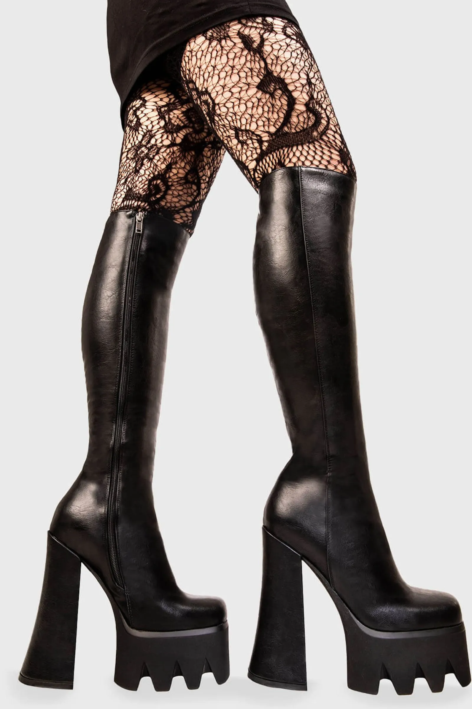 lamodawebsite No Games Platform Knee High Boots< Kniehoch