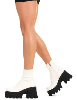 lamodawebsite Notorious Chunky Platform Ankle Boots< Knochel