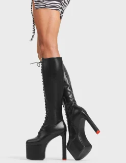 LAMODA Nowhere To Run Platform Knee High Boot< Kniehoch