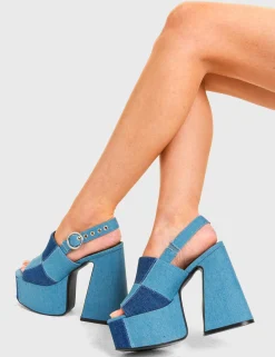 LAMODA Patched Up Platform Sandals< Plattform