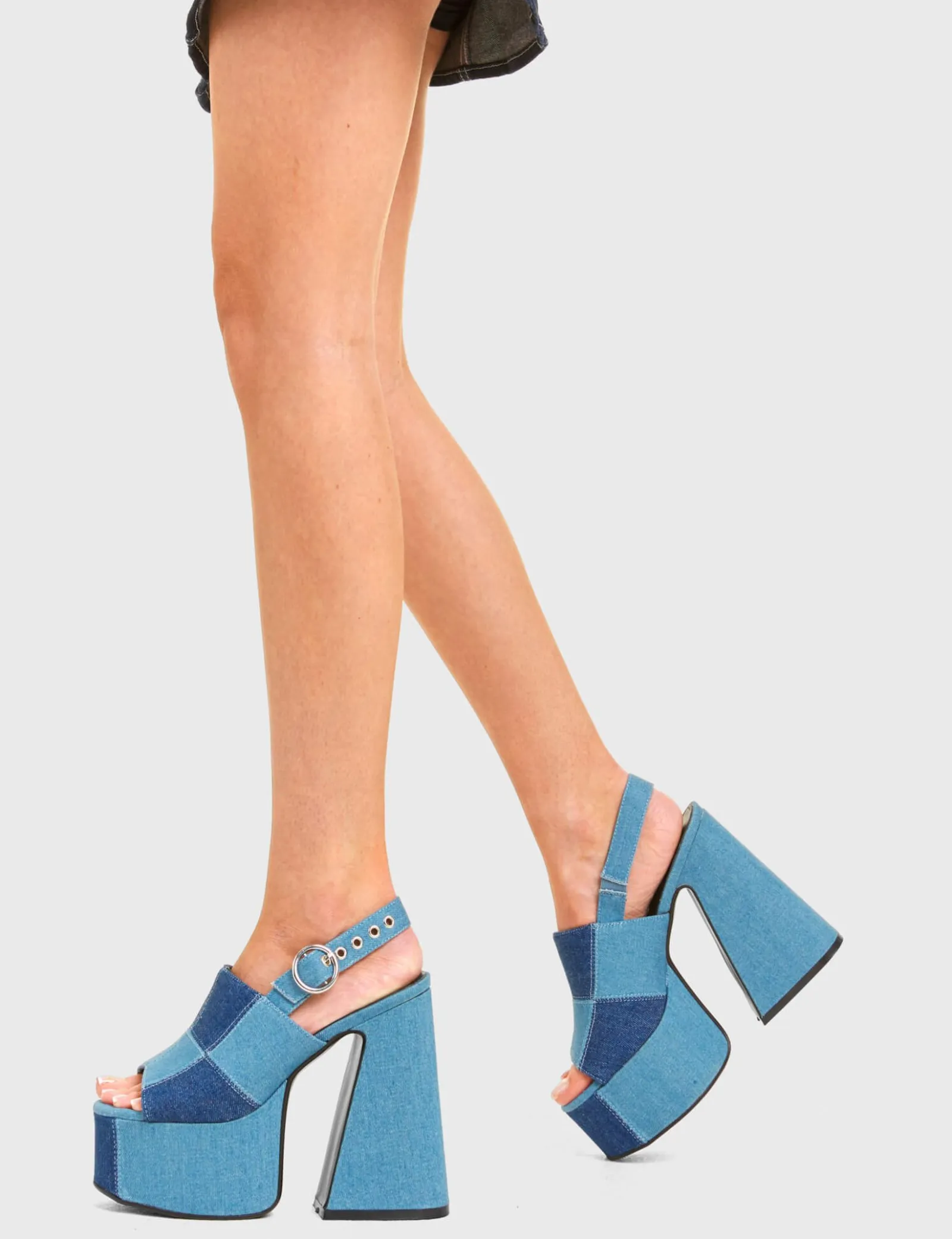 LAMODA Patched Up Platform Sandals< Plattform