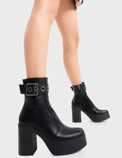 LAMODA Pluto Platform Ankle Boots< Knochel