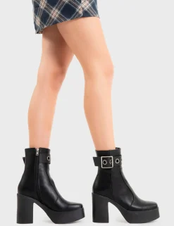 LAMODA Pluto Platform Ankle Boots< Knochel