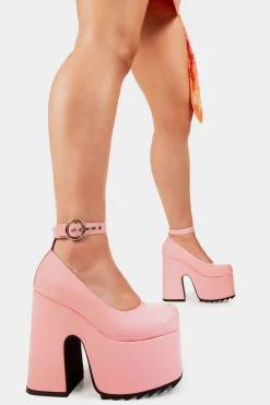 lamodawebsite Power Trip Chunky Platform Heels< Plattform