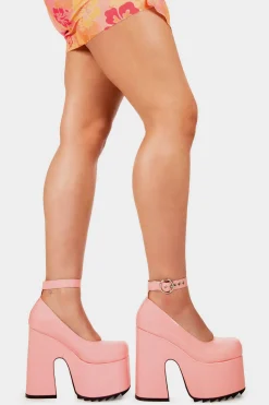 lamodawebsite Power Trip Chunky Platform Heels< Plattform