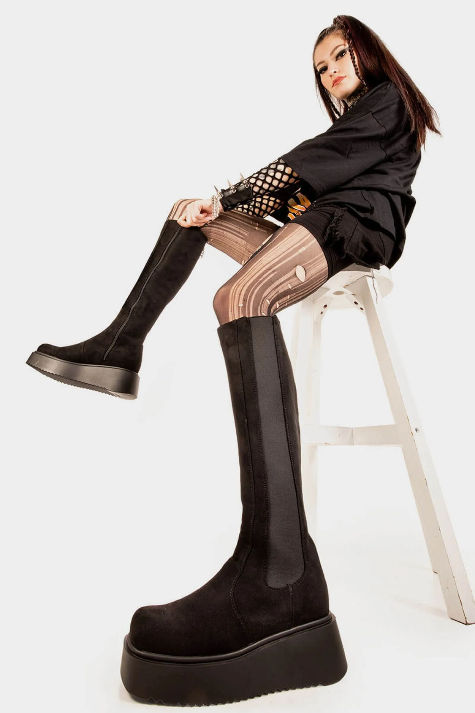 lamodawebsite Powerful Chunky Knee High Boots< Kniehoch