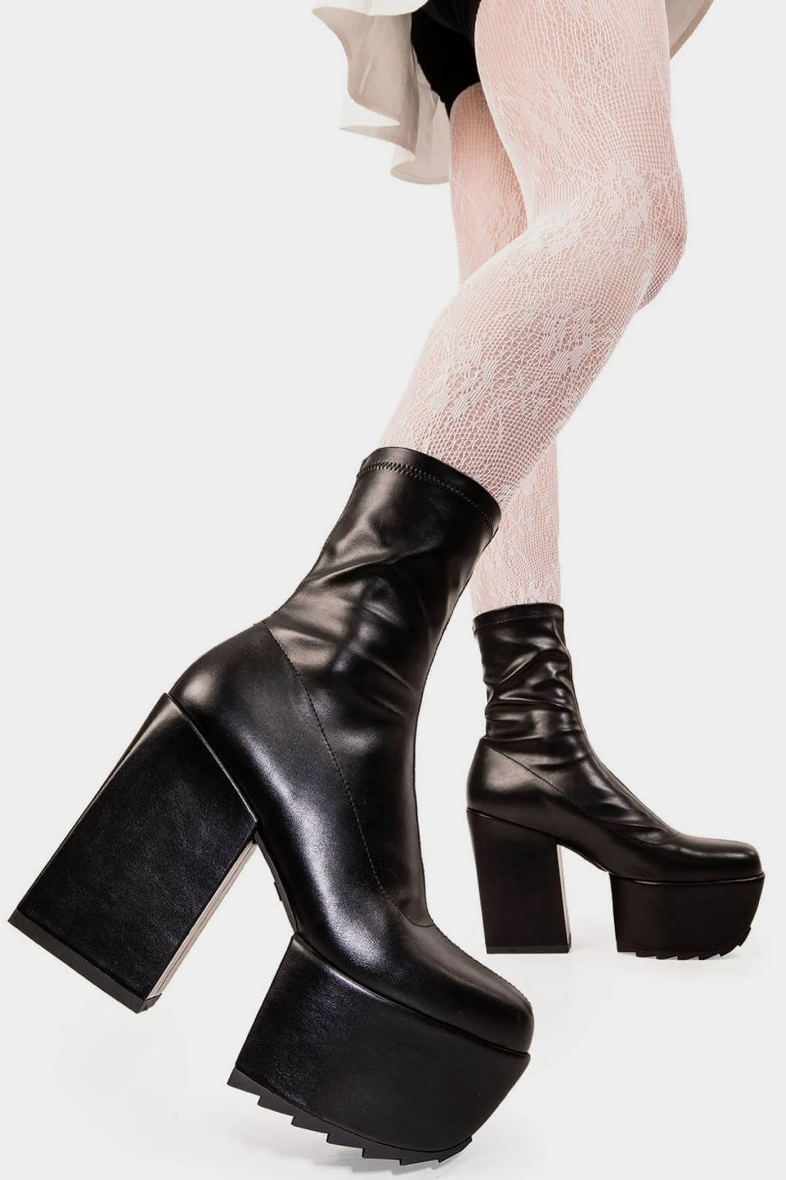 lamodawebsite Pretty Please Platform Ankle Boots< Knochel