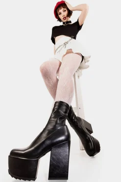 lamodawebsite Pretty Please Platform Ankle Boots< Knochel