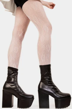lamodawebsite Pretty Please Platform Ankle Boots< Knochel