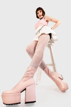 lamodawebsite Pretty Please Platform Ankle Boots< Knochel