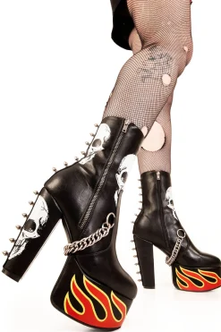 LAMODA Rage Platform Ankle Boots< Knochel