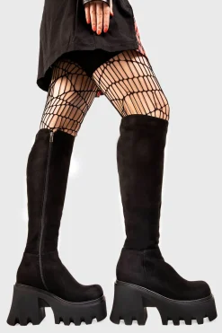 lamodawebsite Ready Chunky Platform Knee High Boots< Kniehoch