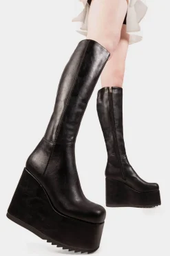 lamodawebsite Right Hand Chunky Platform Knee High Boots< Kniehoch