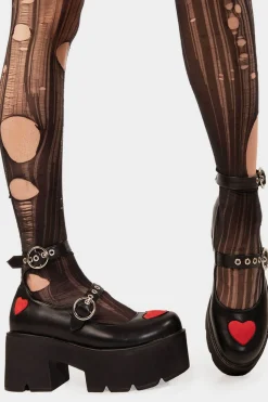 lamodawebsite Rosey Love Chunky Mary Jane Shoes< Mary Janes