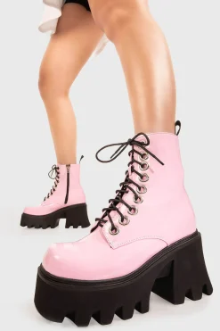 lamodawebsite Run To You Chunky Platform Ankle Boots< Knochel