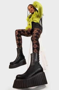 lamodawebsite Say My Name Chunky Ankle Creeper Boots< Knochel