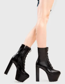 LAMODA Secret Agent Platform Ankle Boots< Knochel