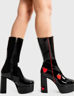 lamodawebsite Secret Lovers Platform Calf Boots< Kalb