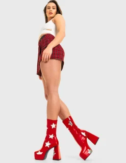 lamodawebsite Seeking Stars Platform Ankle Boots< Knochel
