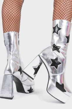 LAMODA Seeking Stars Platform Ankle Boots< Knochel