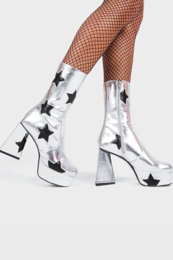 LAMODA Seeking Stars Platform Ankle Boots< Knochel