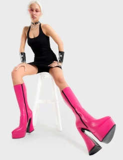 LAMODA Sketchy Platform Calf Boots< Kalb