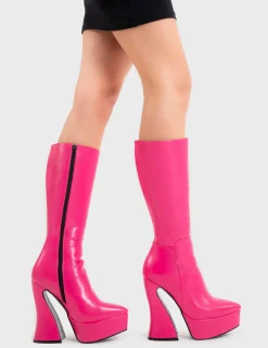 LAMODA Sketchy Platform Calf Boots< Kalb