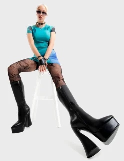 LAMODA Sketchy Platform Calf Boots< Kalb