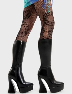 LAMODA Sketchy Platform Calf Boots< Kalb