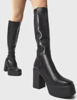 lamodawebsite Slick Nicks Platform Knee High Boots< Kniehoch