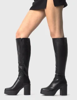 lamodawebsite Slick Nicks Platform Knee High Boots< Kniehoch