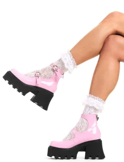 lamodawebsite Slow Jamz Chunky Platform Ankle Boots< Knochel