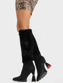 LAMODA So Fur So Good Platform Knee High Boots< Kniehoch