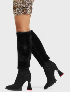 LAMODA So Fur So Good Platform Knee High Boots< Kniehoch