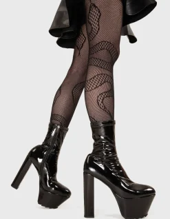 LAMODA So Sleek Platform Ankle Boots< Knochel