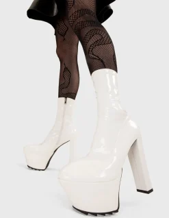 LAMODA So Sleek Platform Ankle Boots< Knochel