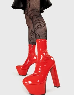 LAMODA So Sleek Platform Ankle Boots< Knochel